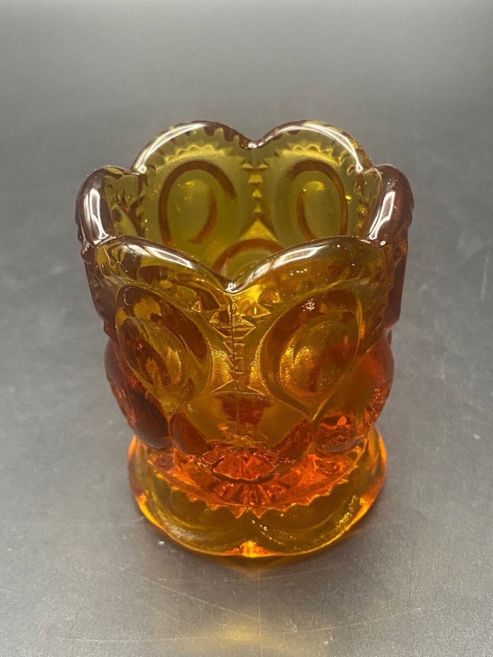 LE Smith Amber Toothpick Holder